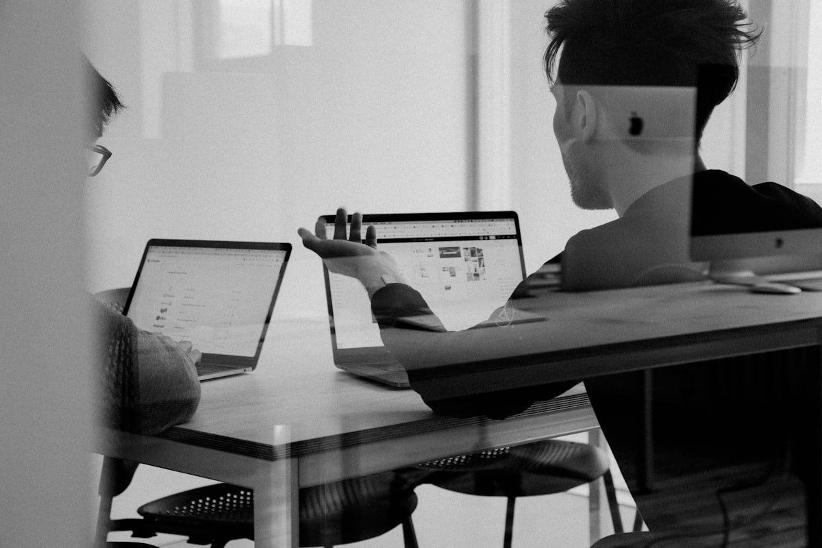 Business owner working at laptop — AI strategy for small business