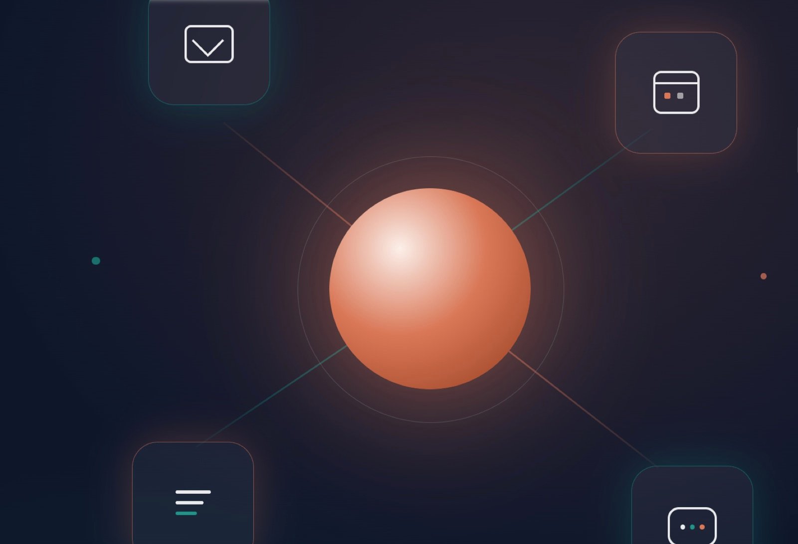Claude AI Leverage Lab brand illustration showing connected work systems around a central AI core